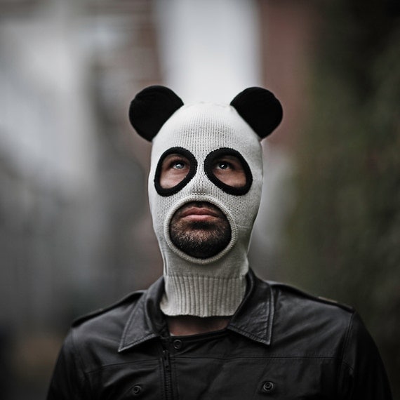 PANDITO BALACLAVA Men and Women - Panda Mask - Designer Spencer Hansen for Blamo Toys - Cotton Knit Beanie