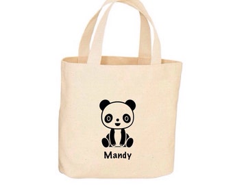 Panda Bear Tote - Beac h Bag, Tote Bag - Natural Cotton - Personalized ...