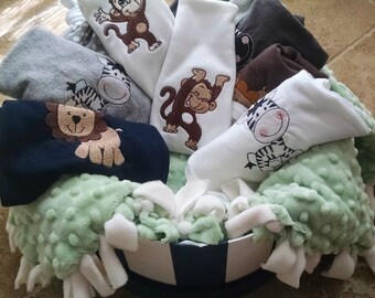 Baby Boy Gift Basket, Baby Gift Basket, Baby Boy Shower Gift, Baby Shower Gift, Baby clothing, Infant clothing, boy clothing, shower gift