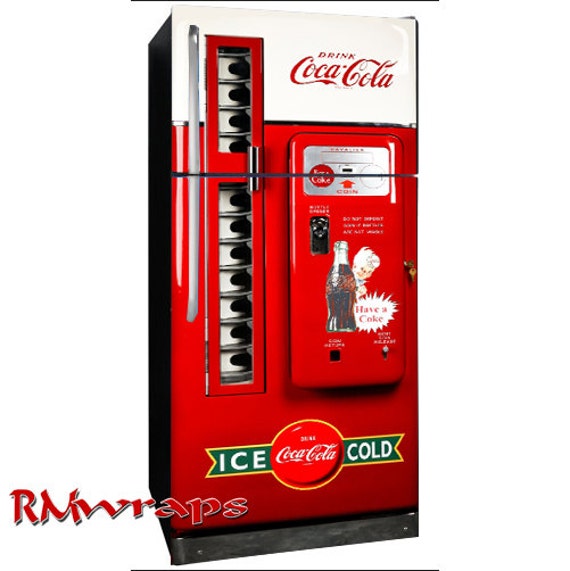 Items similar to Vintage coke machines Refrigerator wraps on Etsy