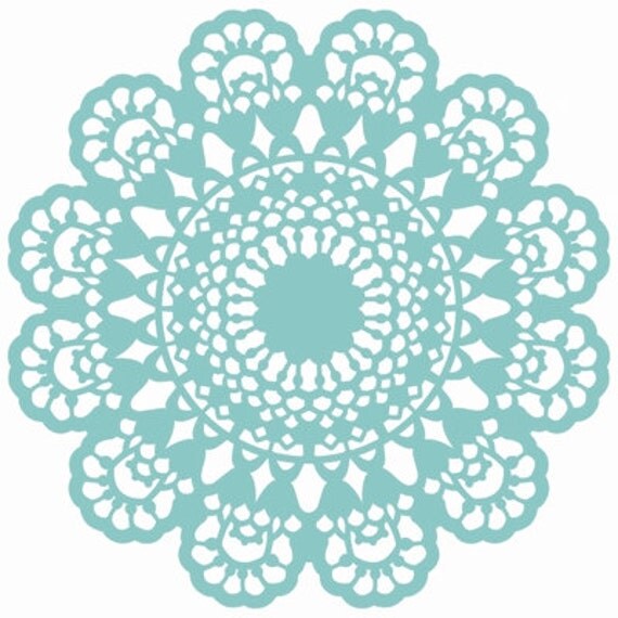 12" x 12" plastic lace doily template / stencil for use on scrapbook and furniture projects