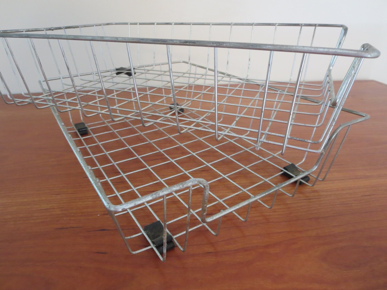 Wire Baskets Desk Accessories Paper Organizers Mid Century