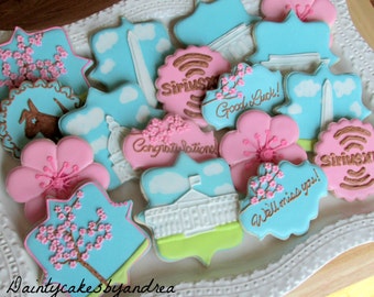 2 dozen, You choose theme! Going away, Moving away Customized cookie platter!