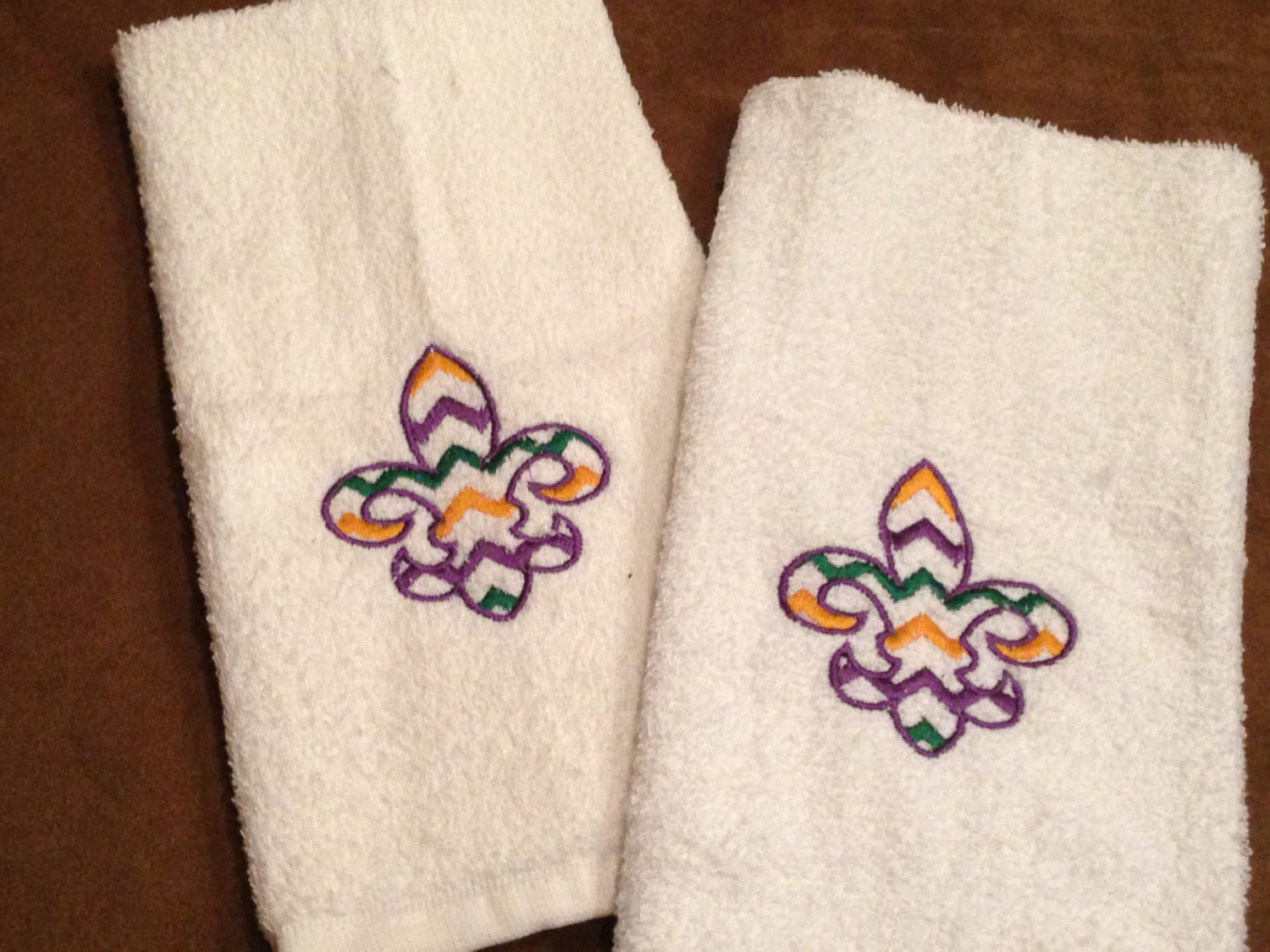 mardi gras hand towels