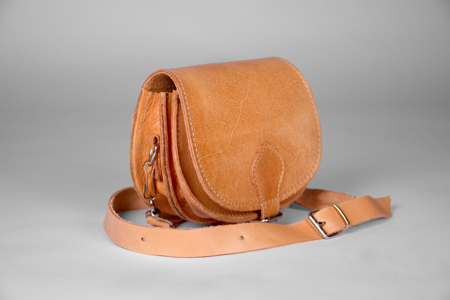 Handmade Small Cross Body leather bag.