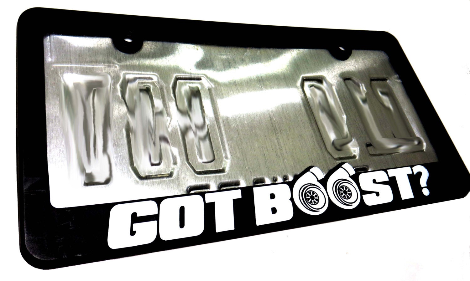 GOT BOOST License Plate Frame Twin Turbo Logo by TFTouch on Etsy