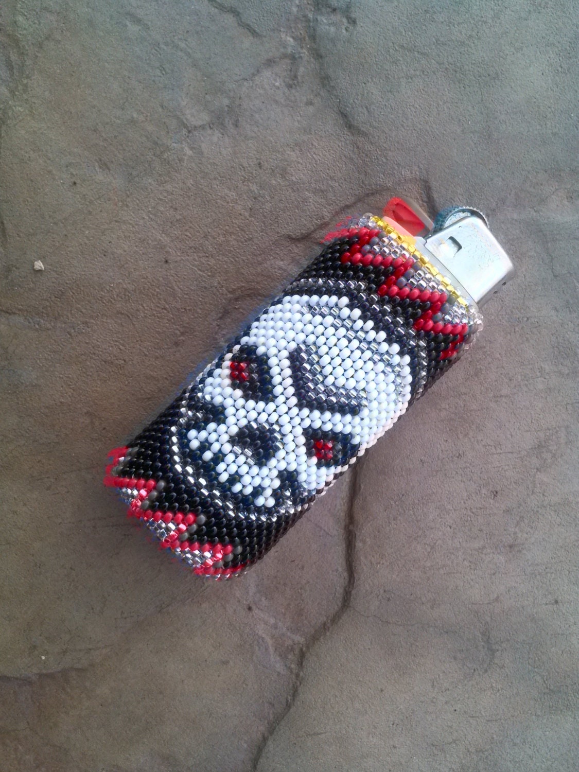 Native American Beaded Lighter Cover/Case by AmandasBeadingHeart