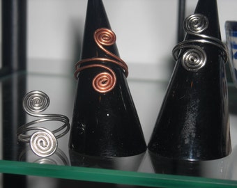 SPIRALI MINI - 1 Spira sul Dito Anello Argento Regolabile Hand Made ANELLO Stile Boho Anello Rame Ottone Alpacca Pretty Ring Sterling Silver
