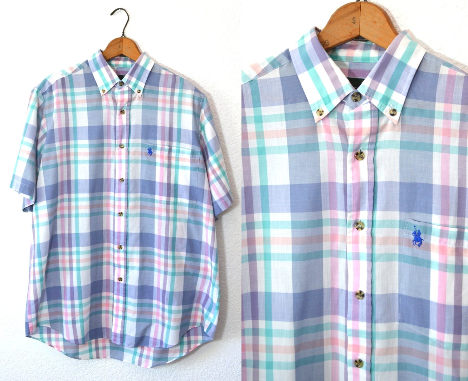 pastel button up shirts