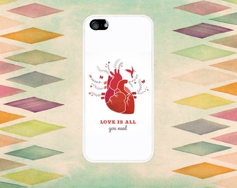 Love Is All You Need Anatomical Heart Case: iPhone 4 // 4s, 5c or 5 // 5s