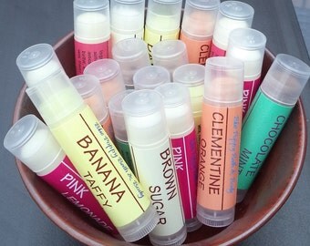 Lip Balm 3 Pack, Handmade Lip Balm, Your Choice of Flavors, Teacher Gift, Natural Chapstick, Stocking Stuffer, Gift Exchange