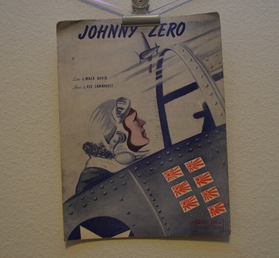 Vintage 1943 Quot Johnny Zero Quot Music And Song Book By Mack David From Floridafinderspaper On Etsy Studio