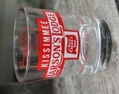 Vintage Mid-Century Rocks Glass - Larson's Lodge - Red Carpet Inn - Kissimmee, Florida - An Atmosphere of Concerned Courtesy - Drinking Cup