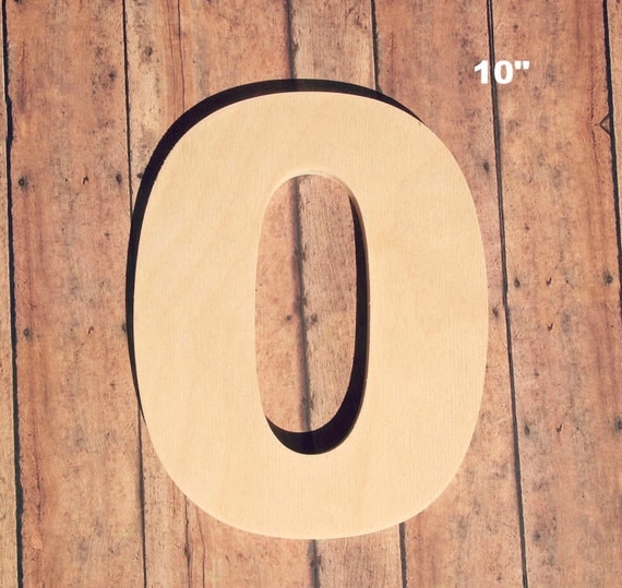 Unfinished 10 Decorative Wooden Number 10 Inch Number