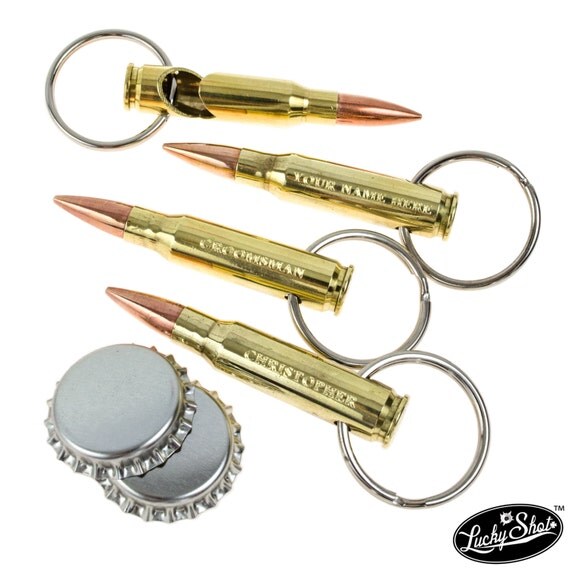 308 Bullet Bottle Opener Keychain a Set of FOUR by LuckyShotUSA