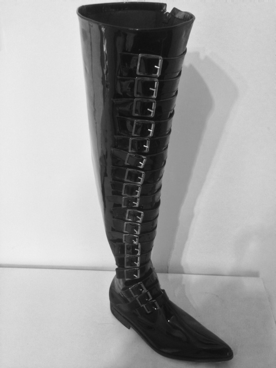 goth boots with buckles