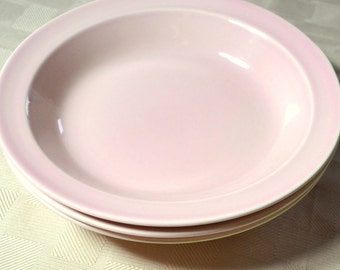 TS&T (Taylor Smith Taylor) Lu-Ray Pastels Pink Rimmed Round Soup Bowl