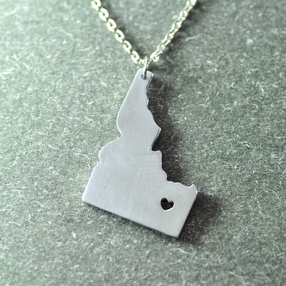 Free shipping I heart Idaho Necklace Idaho Pendant