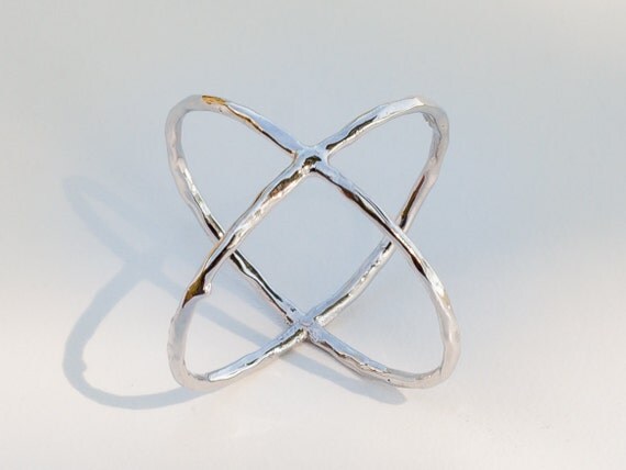 Ring - Criss Cross Ring - Sterling Silver Ring - Sterling Silver X ...