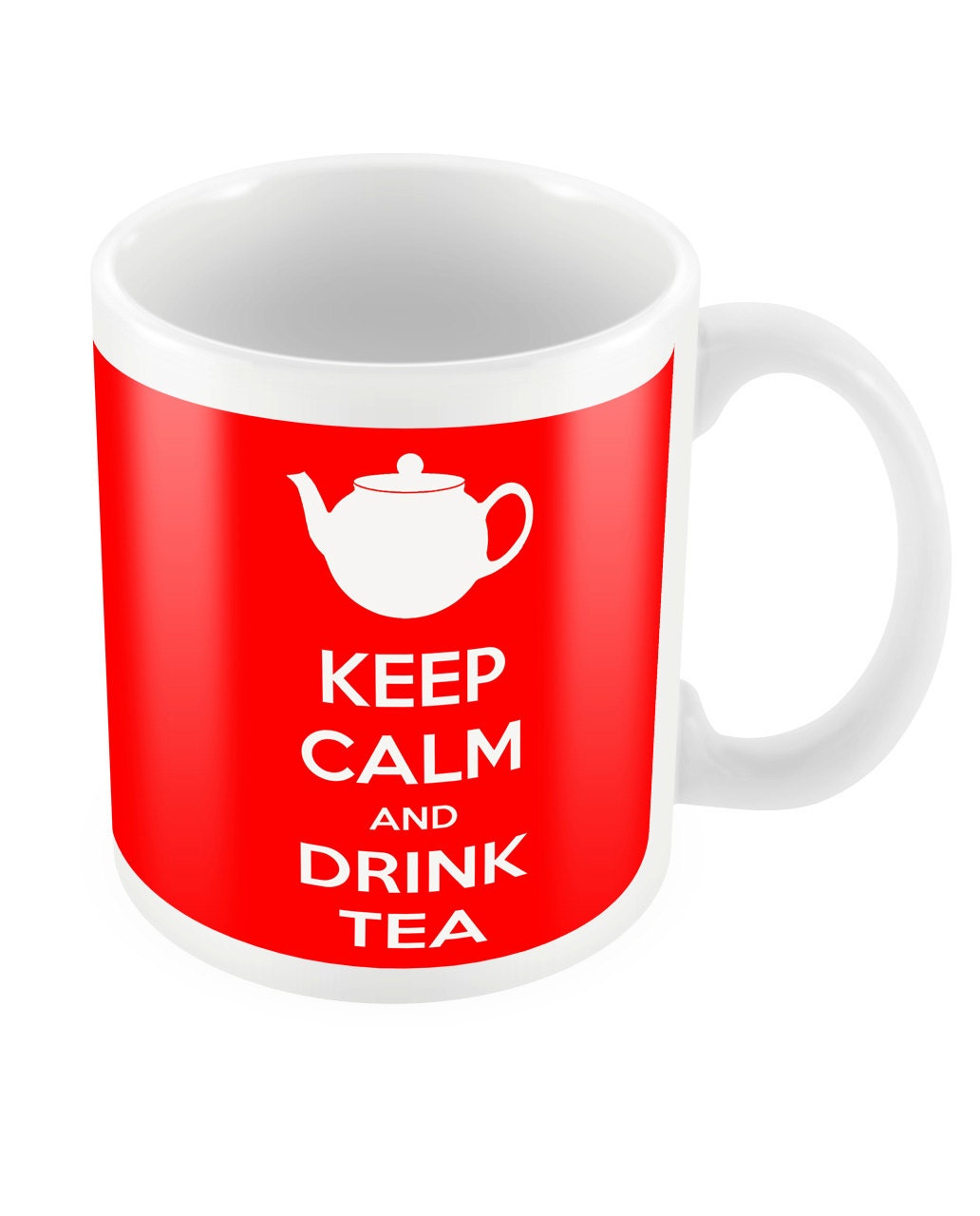 Keep Calm and Drink Tea Ceramic Mug Gift Birthday Present