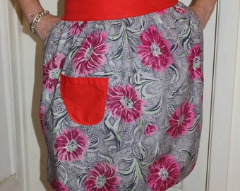 KLV Apron Sale! Eye Catching Floral 70s Retro Apron