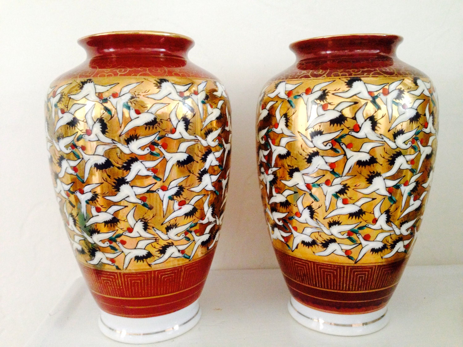 Japanese Kutani Vases Pair