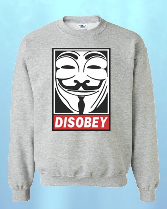 Disobey Crewneck V for Vendetta Rebel Sweatshirt