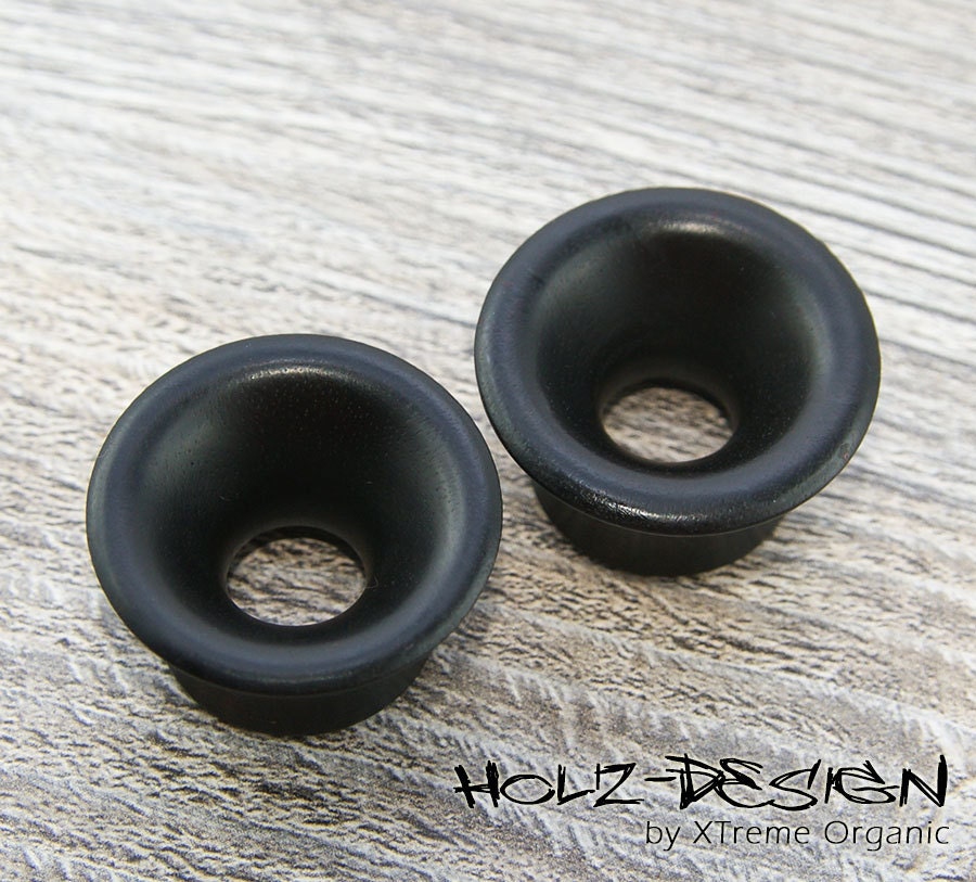 4 30mm Pair Organic Ear Gauge Plugs Flesh by HolzDesignGermany