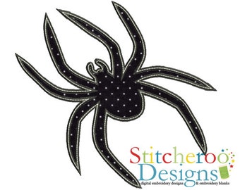 Spider applique Design -In Hoop sizes 4x4, 5x7, 9x9- Instant Download - for Embroidery Machines