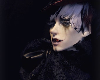 Homemade vampire BJD male head, Edition 2, with 4 free parts, classic bjd collection