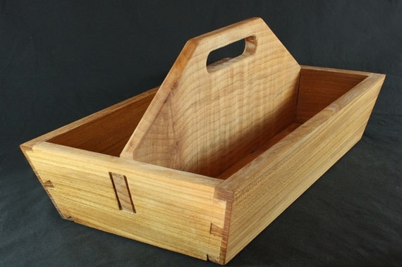 wood tool box wooden garden tote wood craft tote wooden