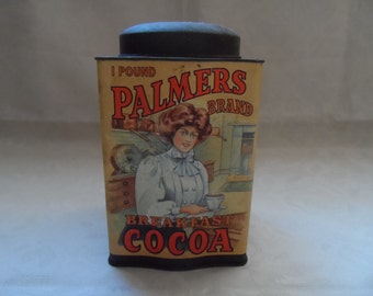 Vintage advertising tin - Palmers cocoa - 1950's
