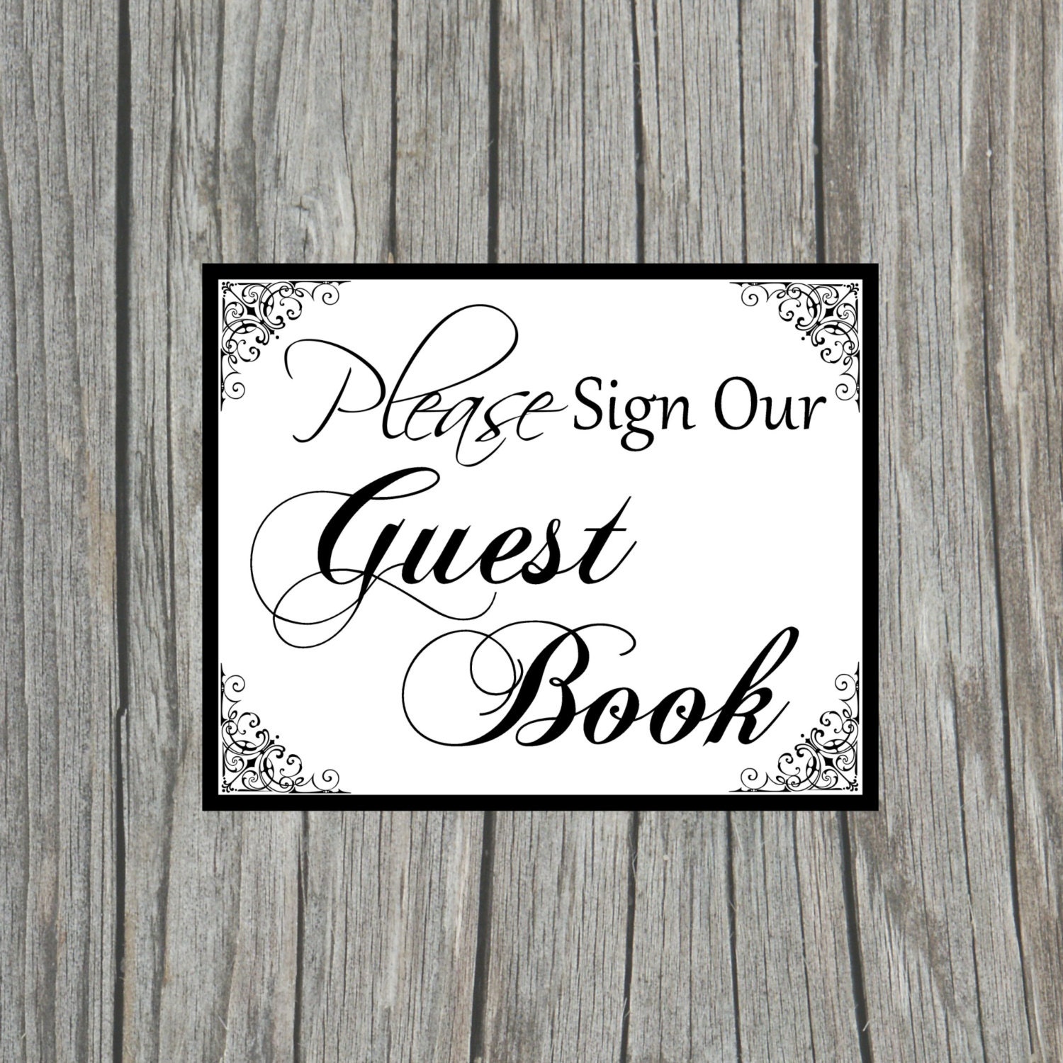 DIY Printable Please Sign Our Guestbook by DownToTheLastDetails