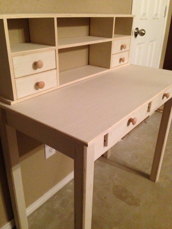 SOLID WOOD DESK unfinished by oneoffwoodwerks on Etsy