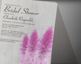 Celosia Bridal Shower invites