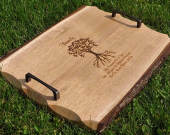 Wedding Gift To Parents. Wedding Gift. Ottoman Tray. Family Tree. Personalized Wedding Gift. Serving Tray. Live Edge Wood. Family Gift