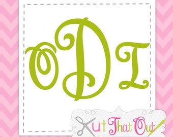 Download EXCLUSIVE Elegant Scroll Monogram SVG & DXF Font Cut Files