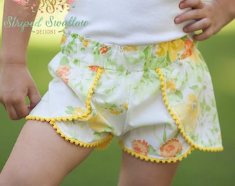 Coachella Shorts PDF Sewing Pattern ... Sizes 6mos-12yrs