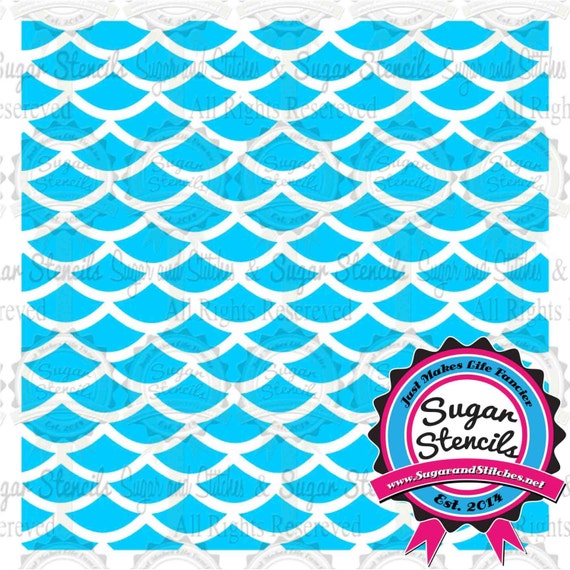 Items Similar To Fish Scale Stencil On Etsy items-similar-to-fish-scale-stencil-on-etsy