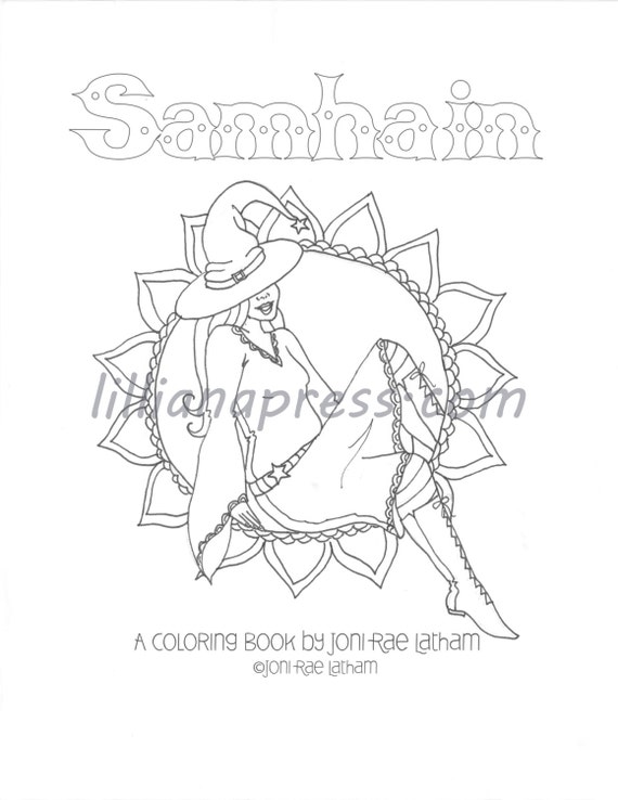 Samhain PDF Coloring Book by LillianaPress on Etsy