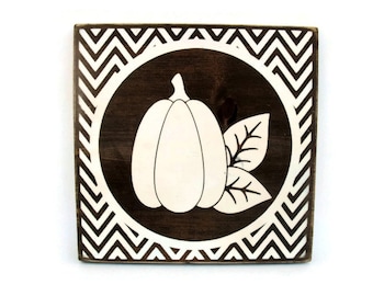 Fall Autumn Thanksgiving Halloween Pumpkin Rustic Wood Sign Wall Hanging Home Decor (#1206)