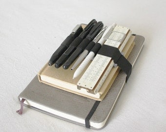 Moleskine Pen holder Journal band felt and elastic, for A5 agenda books diary, pencil case pen holder - Cahier Agenda, travel bag organizer