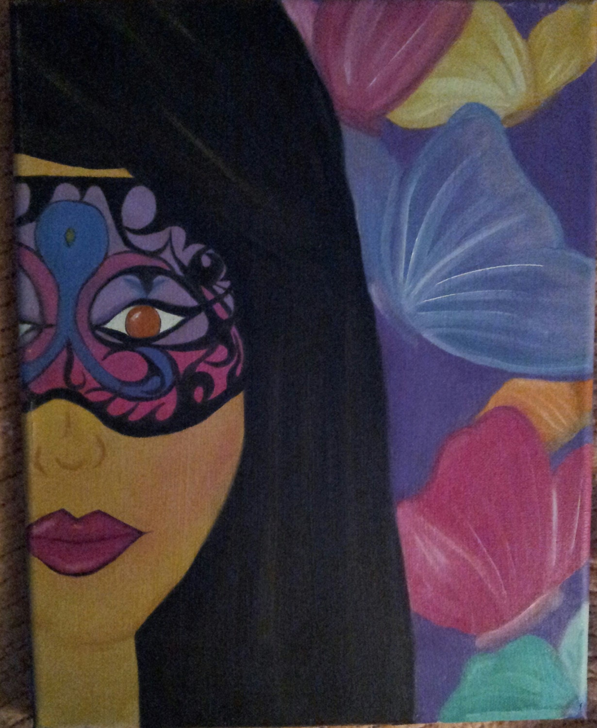 Mystery Mask oil painting maskLove HateTrue meaning