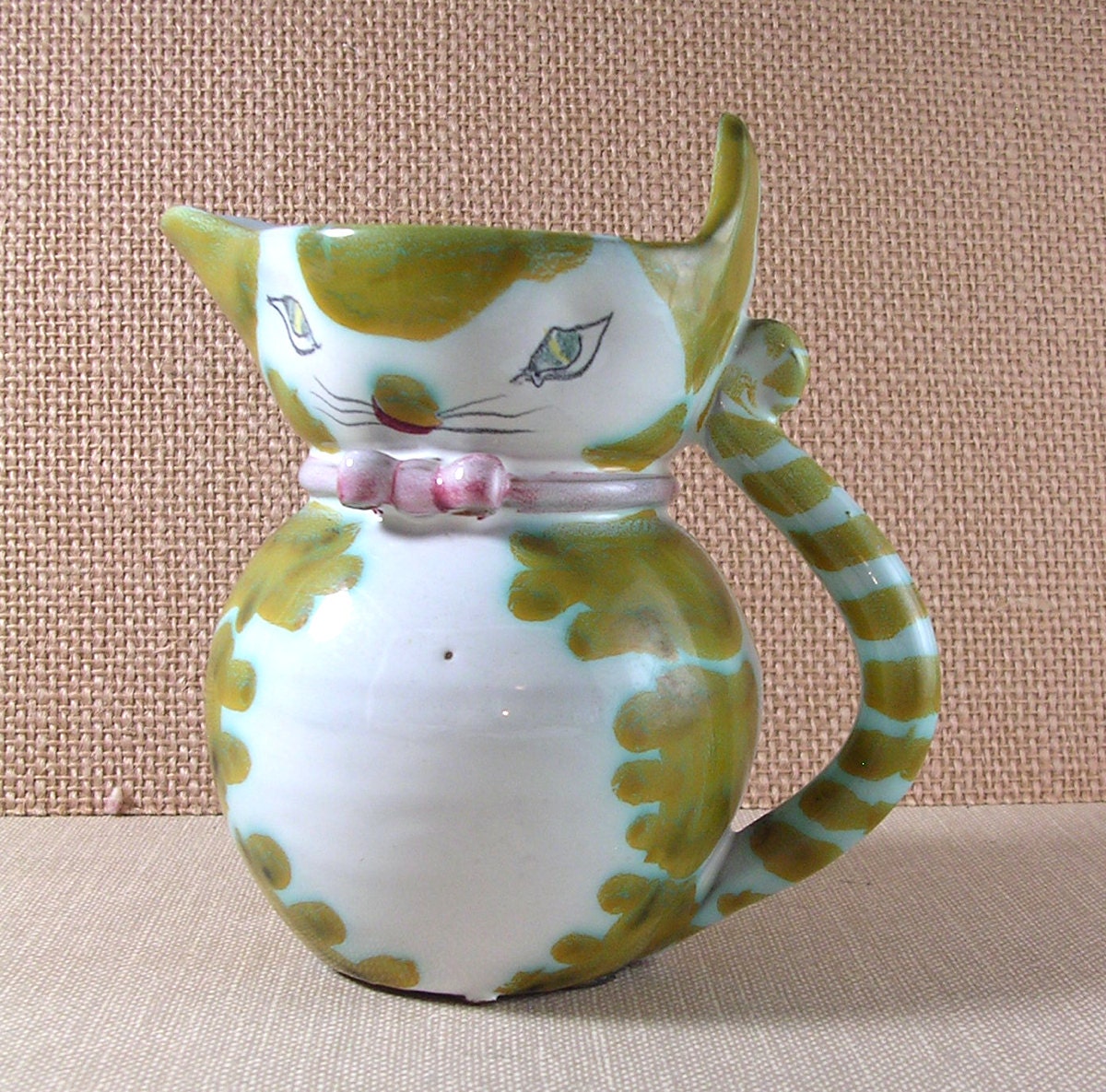 Vintage Mod Cat Pitcher Italian Pottery By Moretreasures4you