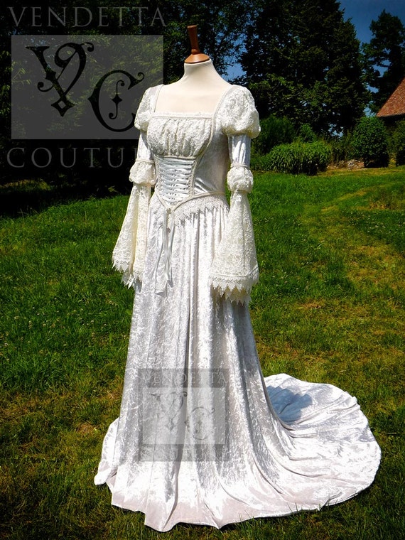 Items similar to SALE* Romantic Renaissance Fairytale Wedding Gown Ooak ...