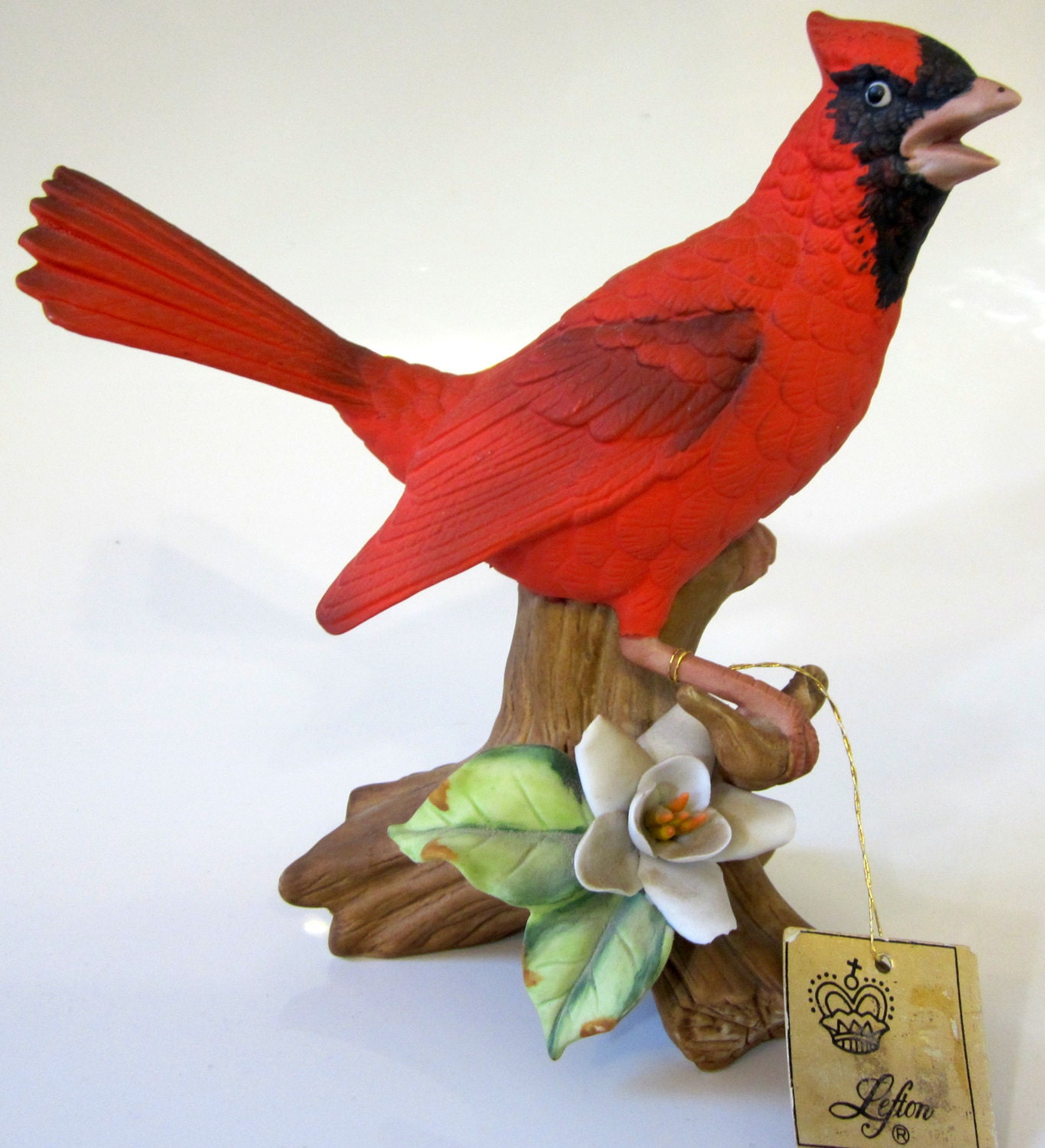 cardinal porcelain bird figurine