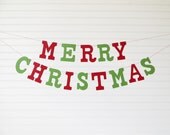 Merry Christmas Banner - 5 inch Letters - READY TO SHIP - Christmas Decoration Christmas Home Decor Merry Christmas Garland Holiday Banner Il_170x135