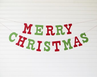 Items similar to Merry Christmas Printable Banner Collection - by Flair ...