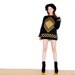 OVERSIZED GEOMETRIC SWEATER // black gold knit sweater, hipster sweater, knit jumper, diamond arrow pattern, Aztec native tribal // one siz