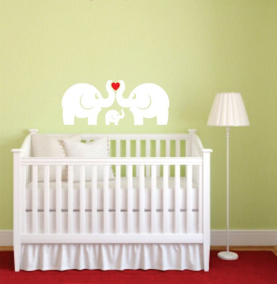 Elephant family wall decals Baby Nursery room by FairyDustDecals